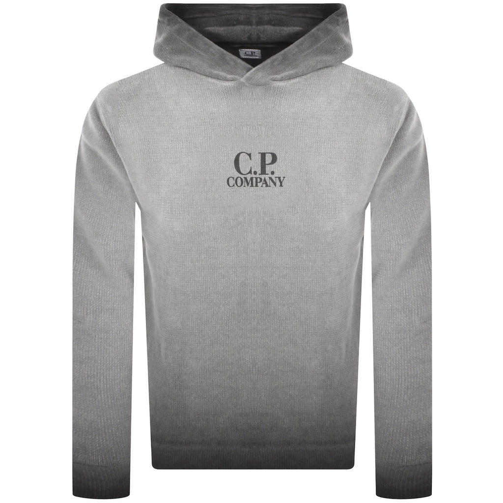 CP Company Chenille Knit Hooded Grey